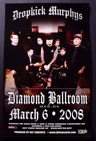DROPKICK MURPHYS rare promotional CONCERT poster collectible