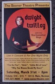 DWIGHT TWILLEY rare Concert poster Starkweather Boys collectible