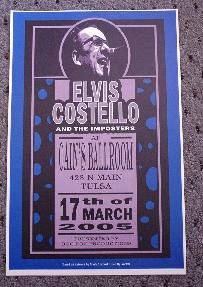 ELVIS COSTELLO promotional concert poster collectible