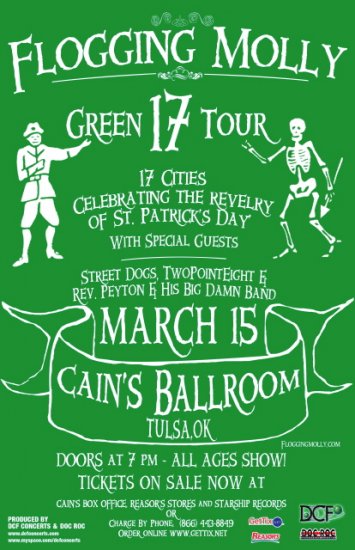 FLOGGING MOLLY street dogs CONCERT poster collectible