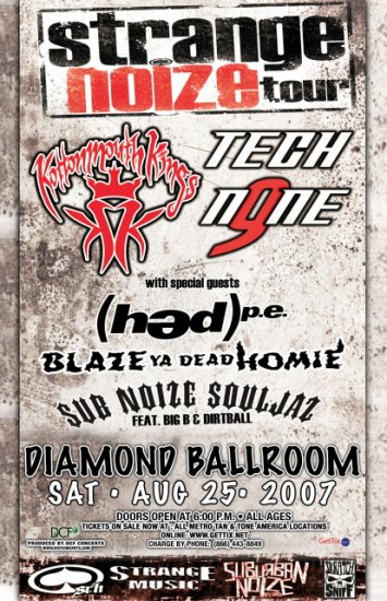 KOTTONMOUTH KINGS tech n9ne CONCERT POSTER hed collectible