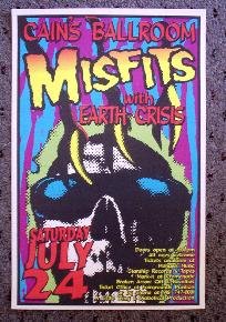 MISFITS earth crisis Concert tour poster Promotional collectible
