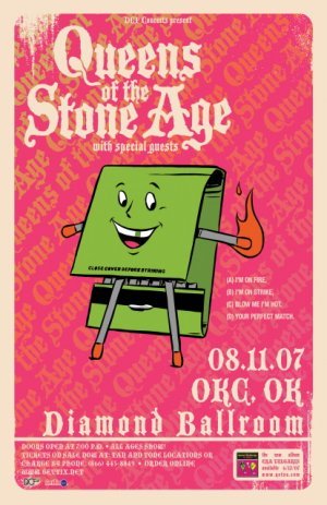 QUEENS OF THE STONE AGE rare promotional CONCERT poster collectible