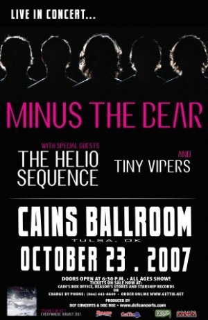 MINUS THE BEAR tiny vipers CONCERT POSTER helio rare