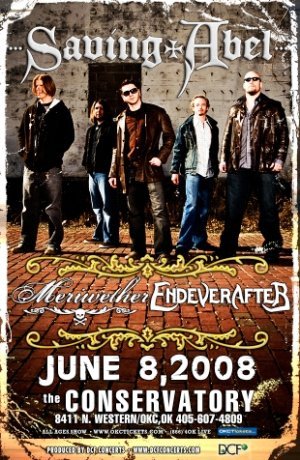 SAVING ABEL meriwether CONCERT POSTER collectible