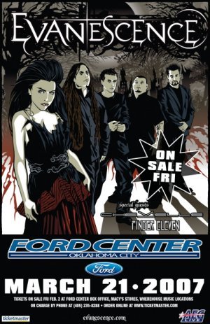EVANESCENCE finger eleven Chevelle CONCERT poster collectible