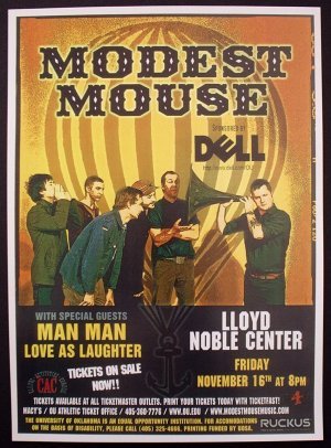 MODEST MOUSE promotional CONCERT poster man man