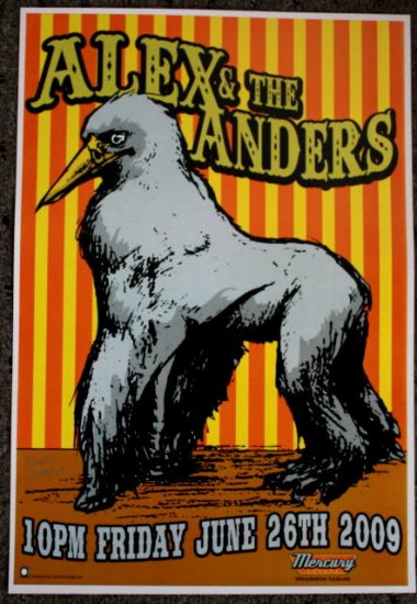 Alex and the Anders promotional Thom Self 13" x 19" Concert Poster