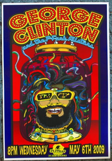 George Clinton and The P-Funk Allstars promotional Thom Self 13" x 19" Concert Poster