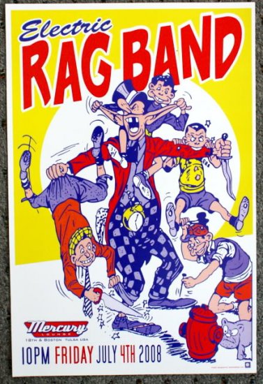 Electric Family Rag Revue promotional Thom Self 12" x 18" Concert Poster
