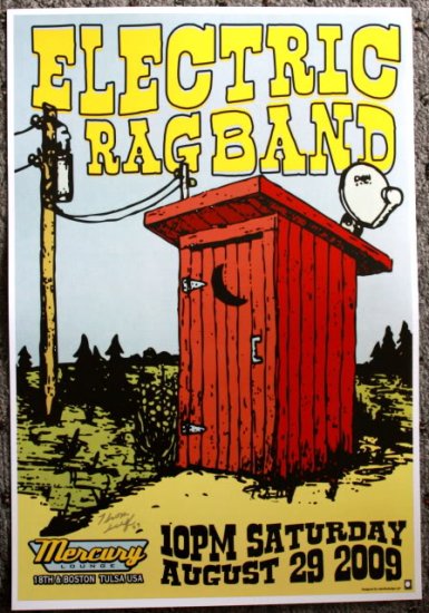 Electric Rag Band promotional Thom Self 13" x 19" Concert Poster
