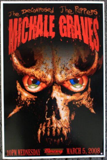 Michael Graves promotional Thom Self 13" x 19" Concert Poster