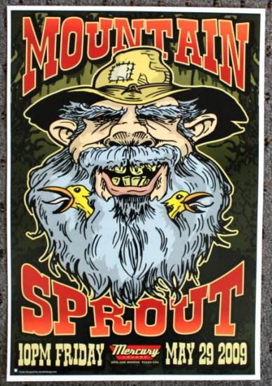 Mountain Sprout promotional Thom Self 13" x 19" Concert Poster