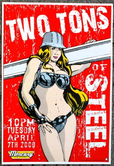 Two Tons of Steel promotional Thom Self 13" x 19" Concert Poster