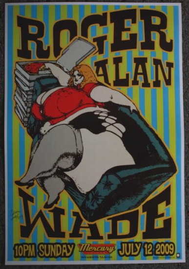 Roger Alan Wade promotional Thom Self 13" x 19" Concert Poster