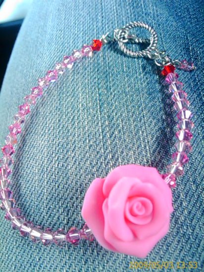 Pink Rose Bracelet