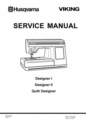 VIKING HUSQVARNA Designer I Service Manual & Parts List
