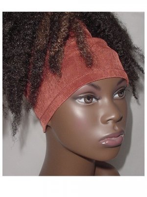 Natural Hair Accessory-Headband-Tube-Dreadlocks-Rust Brown-VirtuousCreations