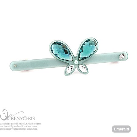 RENA CHRIS barrette inlay SOAROVSKI crystal # B994