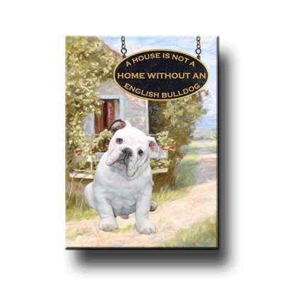 ENGLISH BULLDOG A House Is Not A Home FRIDGE MAGNET No3