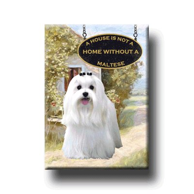 MALTESE A House Is Not A Home FRIDGE MAGNET