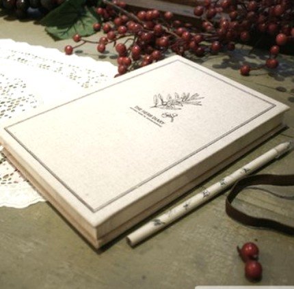 Zakka Style Soothing Cloth Cover Herb Garden Any Year Planner Diary With Matching Pencil