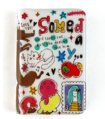 Cute Animals Ice Cream House Russian Dolls Cartoon Theme Name Credit Card Case Holder