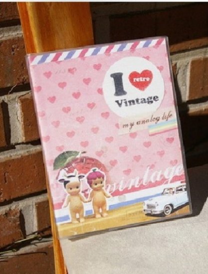 Retro I Love Vintage Any Year Planner Diary With Stickers