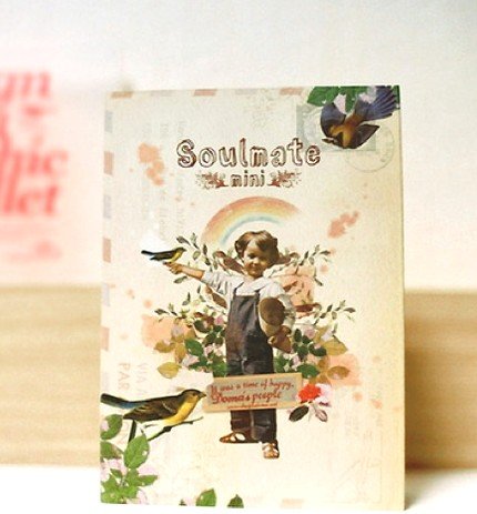 Very Cute Retro Style Doma Soulmate Any Year SMALL Planner Diary Journal