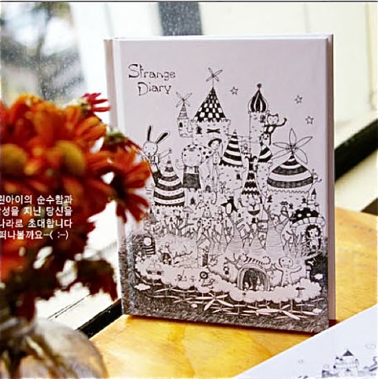 FUN Black And White Cartoon Strange Diary Any Year Diary Planner
