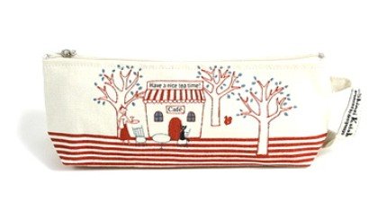 Sweetest Shinzi Katoh Tea Time Cafe Design Fabric Pencil Case