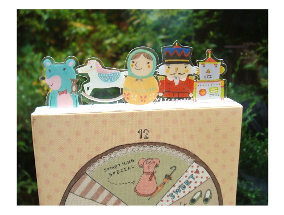 Rocking Horse Doll Robot Toy Bookmarks Set
