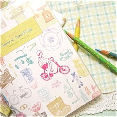 Pastel Vintage Toy Chair Home Any Year MONTHLY Slim Planner Diary