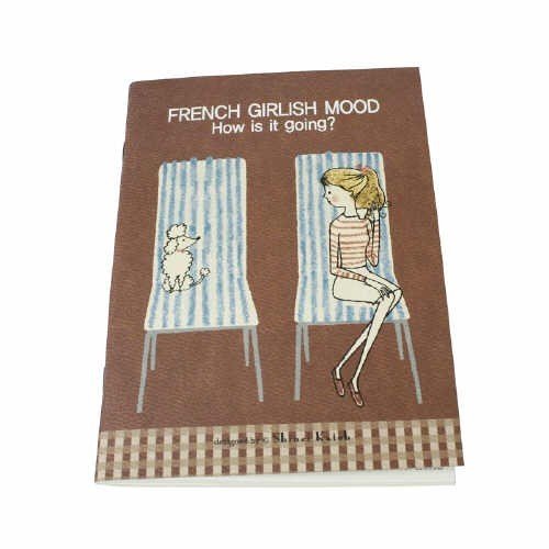 Sweet Shinzi Katoh French Girlish Mood On Chair Theme Brown Medium Size Notebook