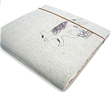 Zakka Oatmeal Cream Cloth Fabric Cat Notebook Journal Scrapbook