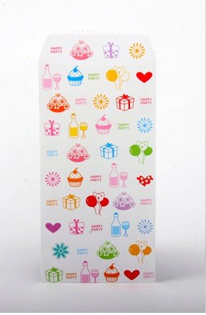 Lovely Rainbow Colors Cupcake Party Gift Invite Letter Envelopes 5's