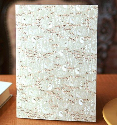 Lovely White Swans And Trees On Light Grey Notebook Journal