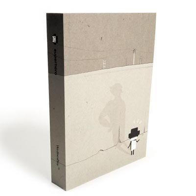 Cute Super Hero Cartoon Blank Notebook Journal