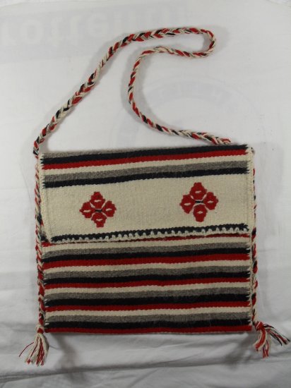 Traditional Romanian hand crafted bag Traista 100% natural wool