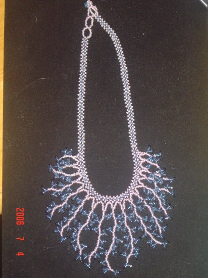 Beaded Jewelry Dangle Necklace Glass Seed Beads