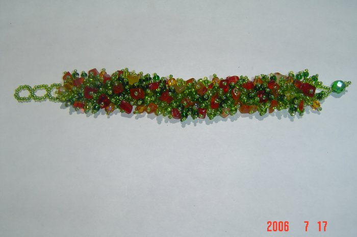 Semi Precious Catapillar Bracelet