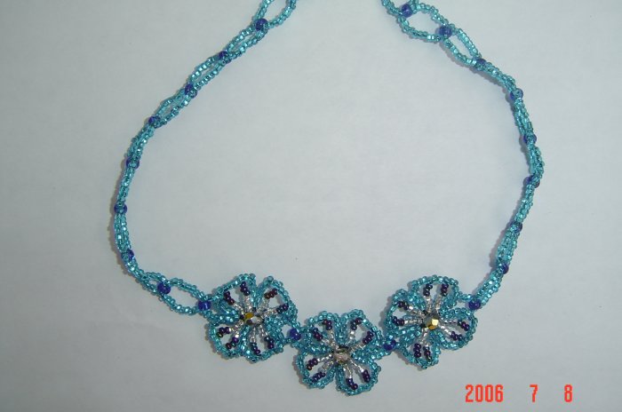Beaded Jewelry Glass Seed Bead FLOWER CHOKER