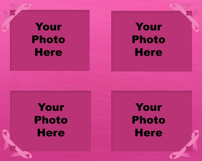 Custom photo collages for breast cancer survivors.
