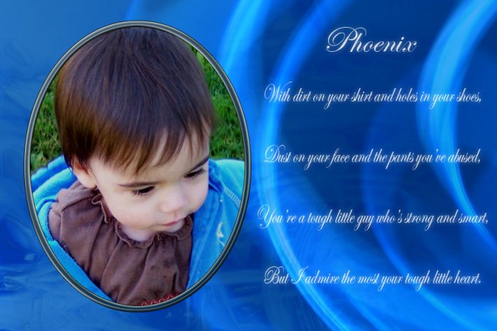 InspiredGFX Baby boy photo with poem