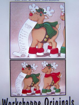 Rudolph Reindeer Wood Christmas Wooden Yard Ornament Outside Display 