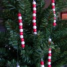 10 Wood Country Bead Icicle Christmas Ornaments Lot Baubles Wooden Beaded