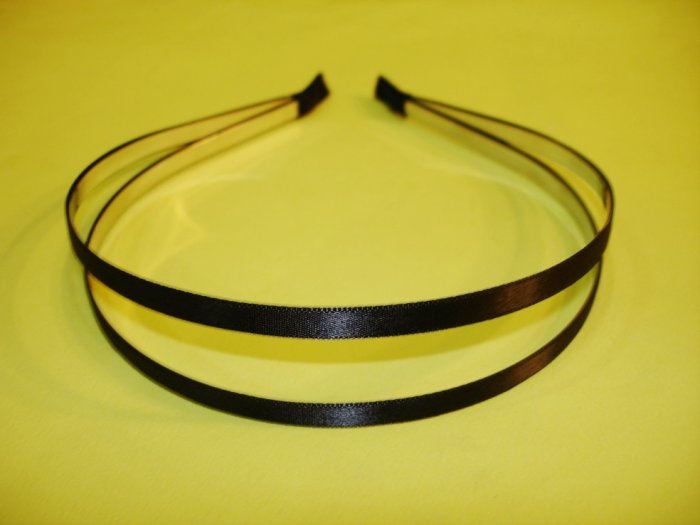 Black Double Metal Headband Hair Band