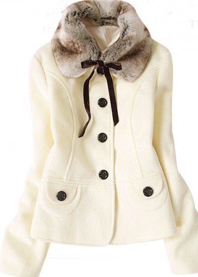 Button Down Fur Collar Tie Jacket (3 colors)