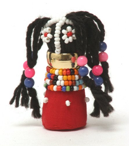 Doll with Beads & Woollen Hair