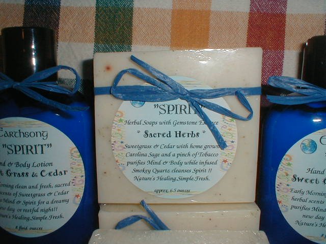 Spirit Sacred Herb Sweetgrass Sage Cedar Big Bar Earthsong Soap